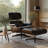 Swivel Lounge Chair With Ottoman-1417411088