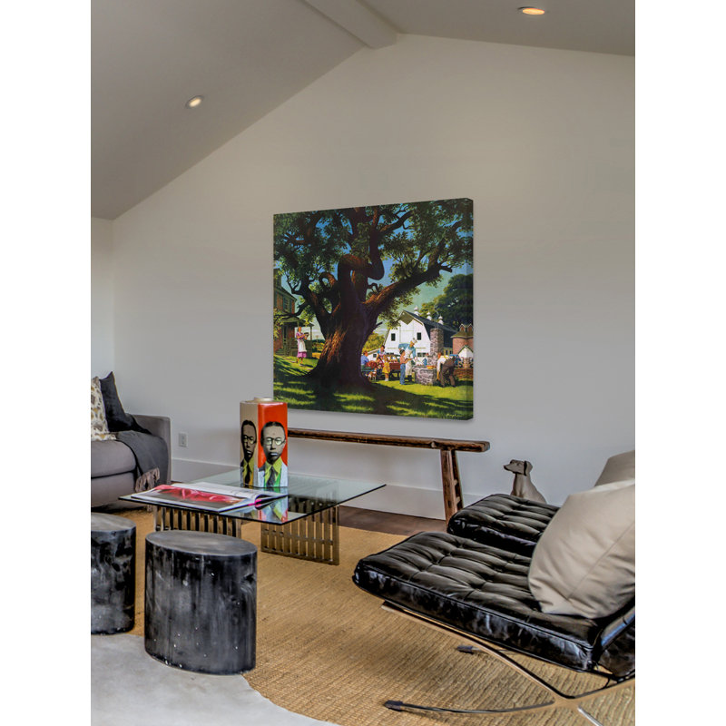A Picnic - Wrapped Canvas Print, 46cm H x 46cm W