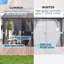 Pergolas murales avec rideaux et filet Lean-To-122684175