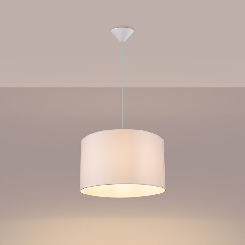 Pendant lamp 40 white, 44cm W x 44cm D, White