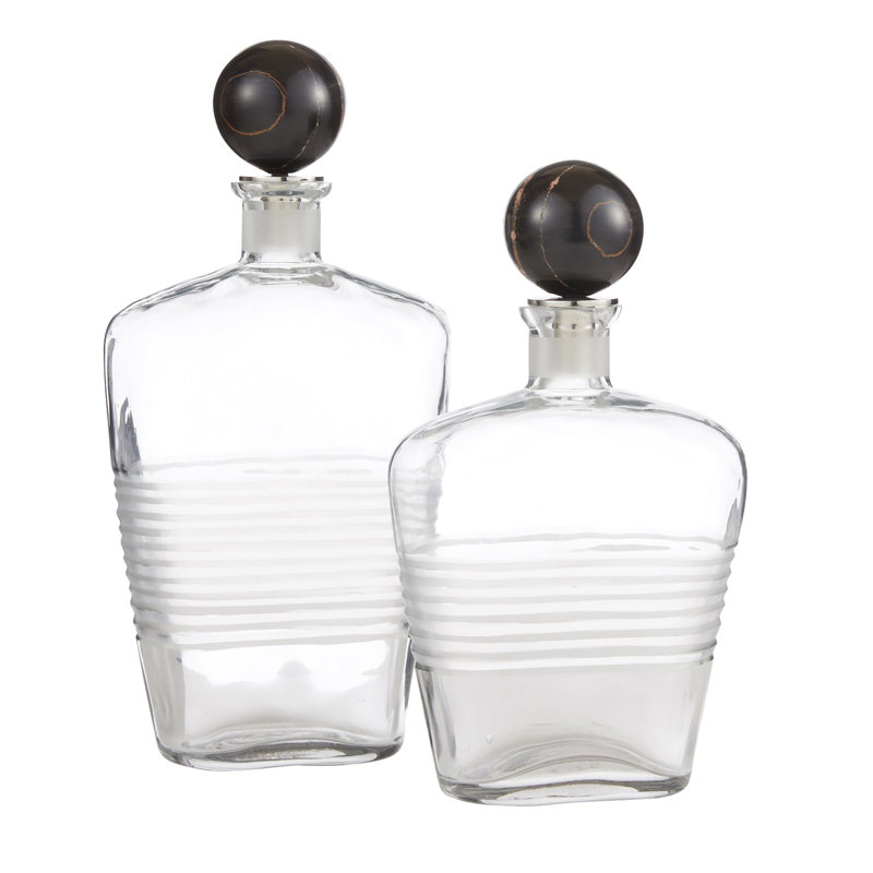 Eaves Decanters, Set Of 2