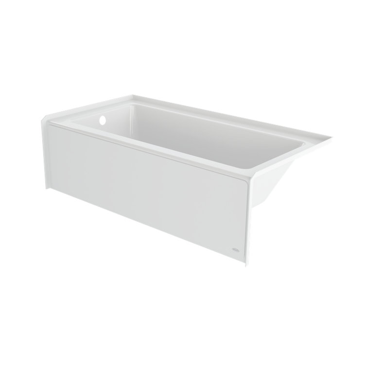 SIGNATURE® Rectangle Flat Front 6632 Skirted Soaking LH Access Panel Oyster