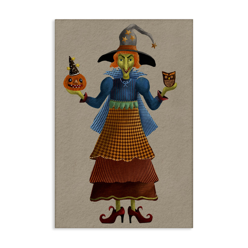 Halloween d'Halloween, art mural sur toile écossaise par Regina Moore, H 24 po x l 16 po