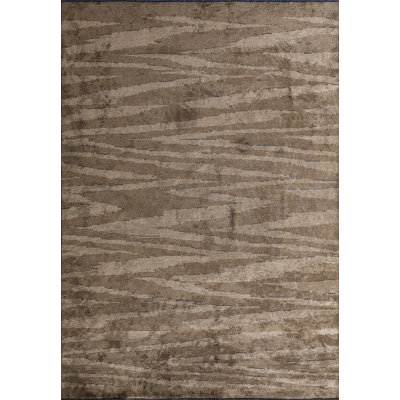 Zebra Chevron Contemporary Area Rug
