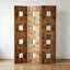 Panneau pour écran creux rétro et simple en bois d'orme à motif double face-1593417436