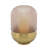 Glam Glass and Metal Vase with Textured Dome Design - Modern Decorative Accent for Stylish Interiors-2145487325