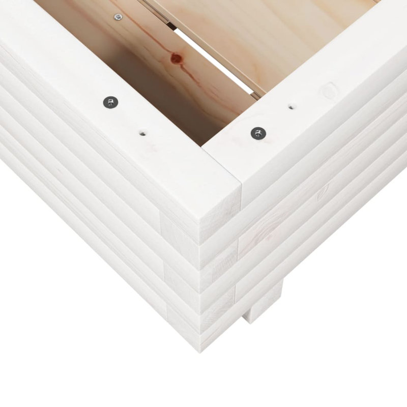 Bhavika Planter Box, 10.43" H x 15.75" W x 15.75" D, White 