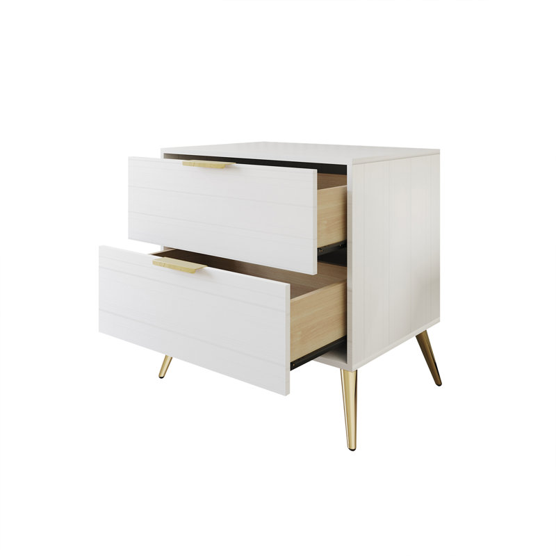 Rafiat 21.65'' W Nightstand, White