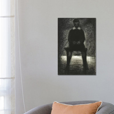 Maurice Appert (Garconnet Assis) 1884 by Georges Seurat - 1 Piece Wrapped Canvas Painting