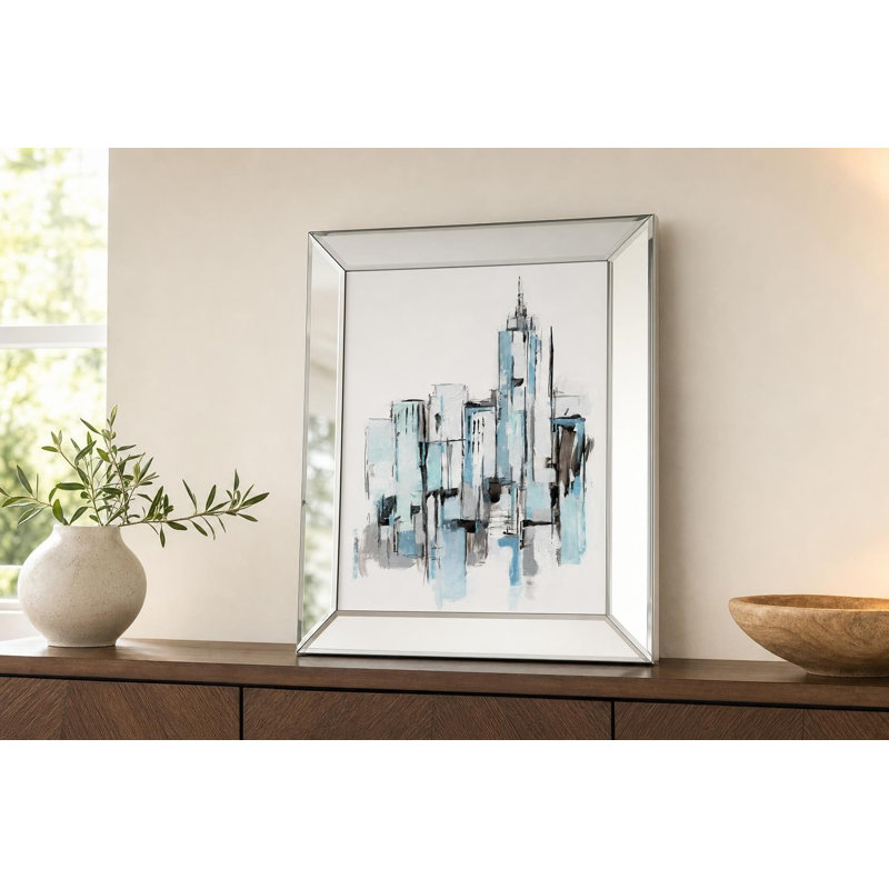 Art mural Urban Haze - 22 po x 26 po - Cadre en miroir
