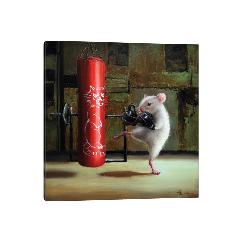Gym Rat by Lucia Heffernan - Gallery-Wrapped Canvas Giclée on Canvas, Wrapped Canvas, 30.48 cm H x 30.48 cm W