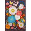 Tapis décoratif moderne multicolore à motif rose foncé-1781694792