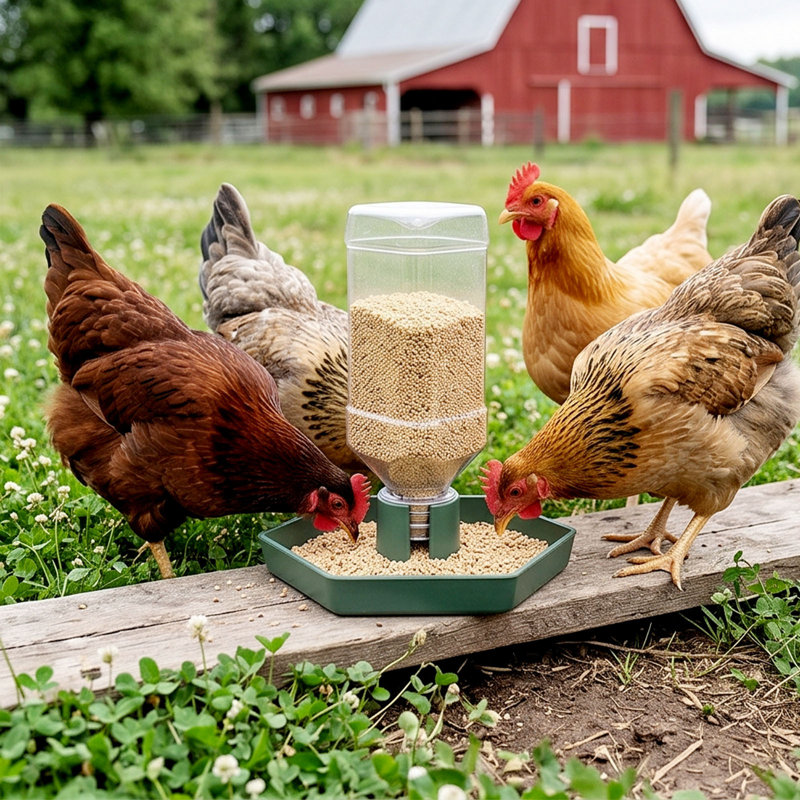 Distributeur d'eau automatique pour poulets multifonctionnel, vert, GNM