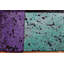 Tapis en cuir de vache noir / rouge / bleu Patchwork-205583975