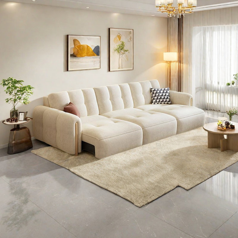 Stylish Minimalist Style Electric Sofa, 36.22" H x 110.23" W x 41.73" D, 3