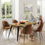 Ensemble de salle à manger moderne 5 pièces avec table à bords ondulés 63 po Shivani-105491102-130124388