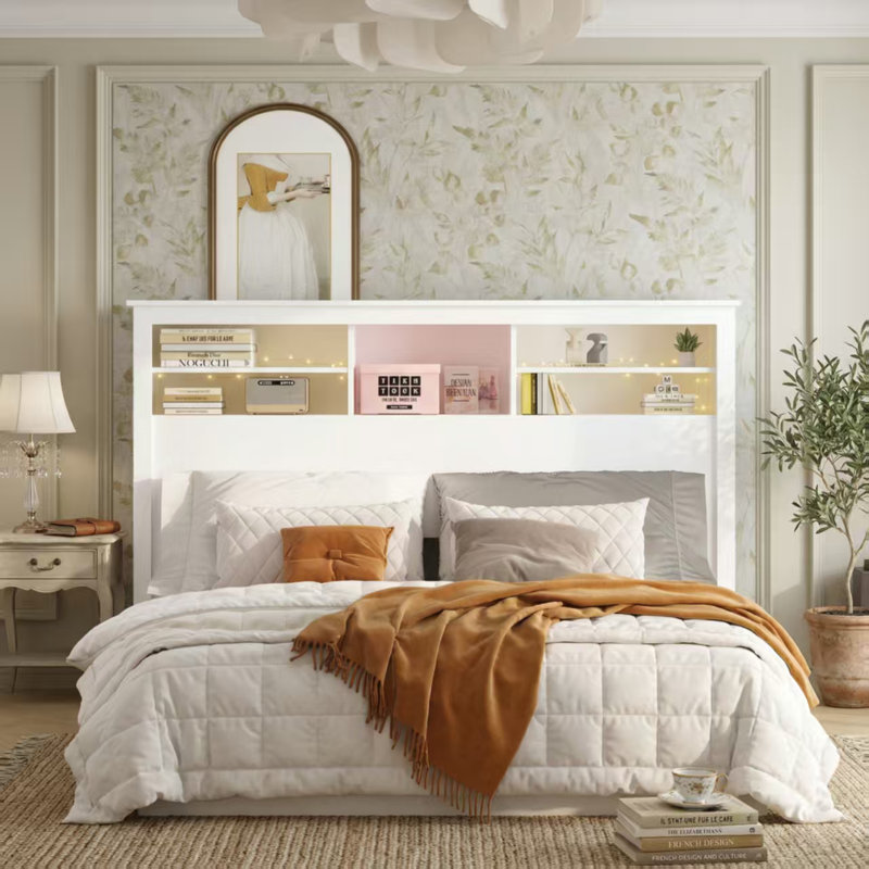 Ariette 43'' H X 65'' W Queen Bookcase Headboard