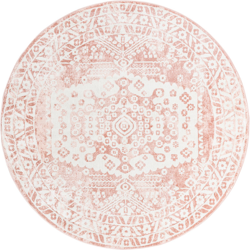 Micsunel Abstract Indoor Rug, Round 7'