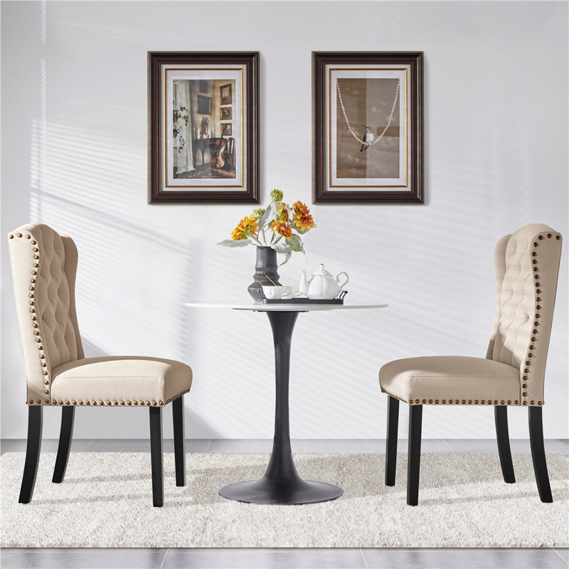 Chaise parsons capitonnée H 41 po Bittick, Beige