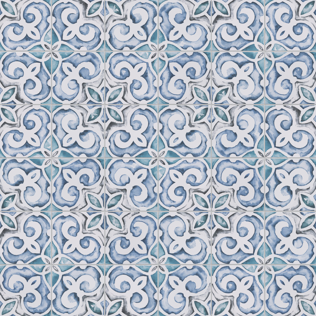 Saint Germain 5.75" x 5.75" Porcelain Patterned Wall & Floor Tile Merola Tile