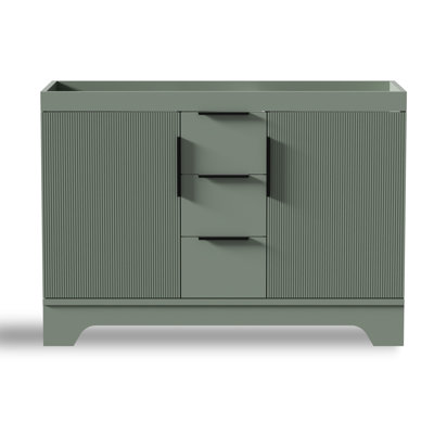48" Double Sink Bathroom Vanity Cabinet Base Only, Sink Not Included