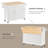 Mobile Kitchen Island With Solid Wood Top, 52.7 Inch, Storage Cabinet, Drop Leaf Breakfast Bar, And Locking Wheels (White) | Gift Idea-364715771