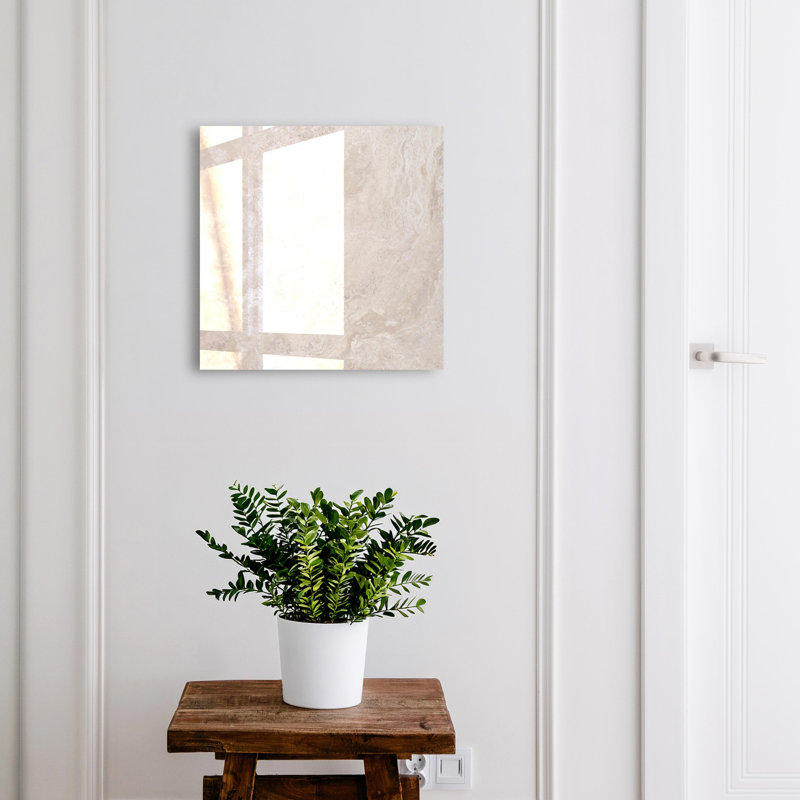 Key box, Opens to the left, 30x30x5, White, Delicate, beige marble pattern, , Beige