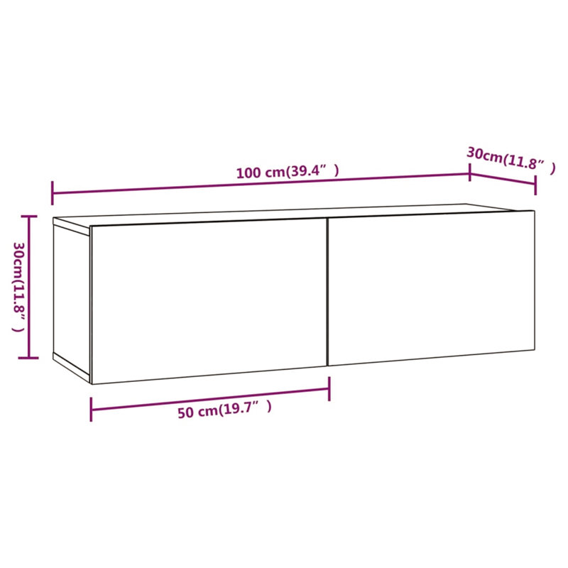 TV Stand for TVs up to 43", Smoked Oak