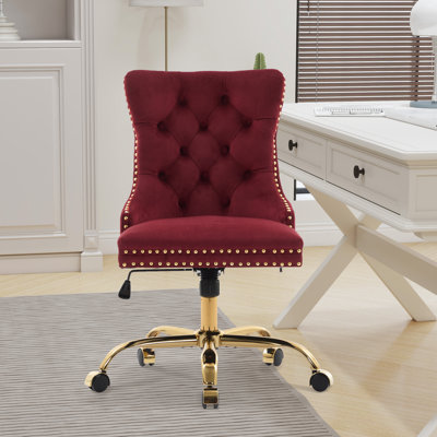 Chaise de bureau en velours