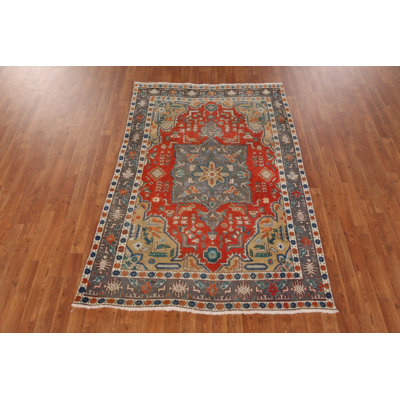 Tapis traditionnel géométrique en laine 4 x 7