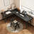Black Rectangular Solid Wood desks-108218824-108218825