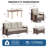 Melvarn 5-Person Outdoor Wicker Swivel Glider Chairs Patio Conversation Sets With Cushions-838012902-838012700