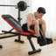 Upgraded Foldable Weight Bench With Storage Posts - 600 LBS Capacity Multi-Position Training Station