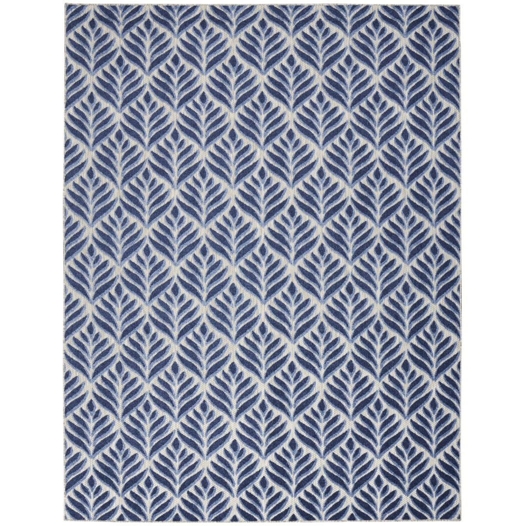 Antwun Nature Blue Indoor/Outdoor Area Rug Lark Manor™ Rug 