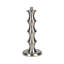 Grande lampe de table en acier 29,5 po avec finition nickel satiné et abat-jour en lin