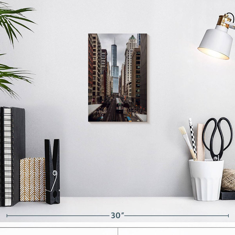 Aime Chicago Train Ride, 12" H x 8" W