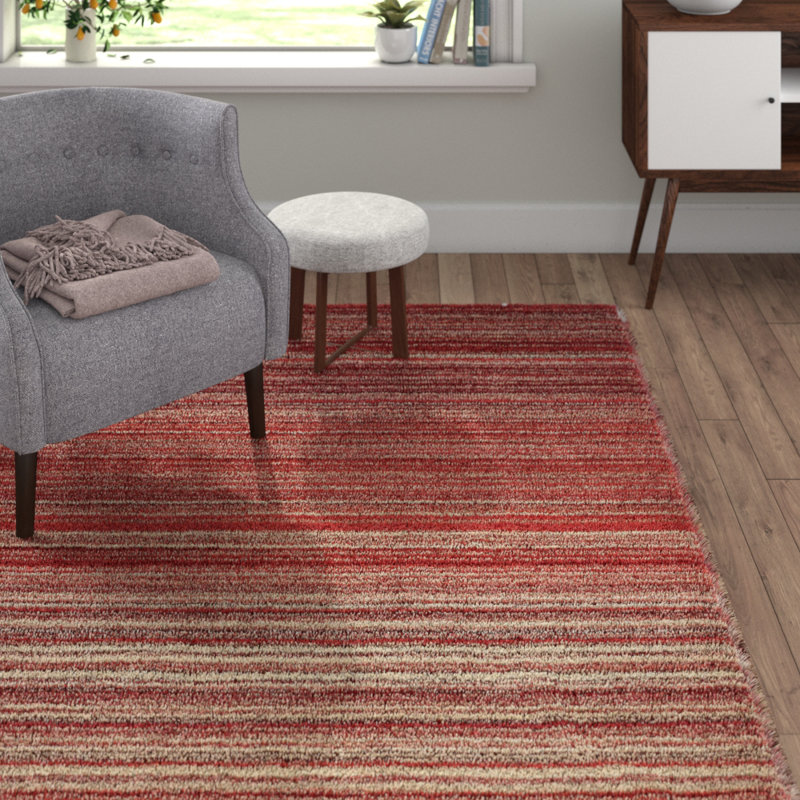 Fine Handwoven Red Rug, Rectangle 160 x 230cm
