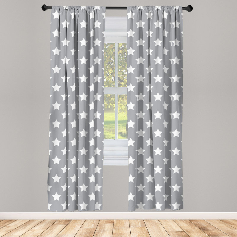 Star Semi-Sheer Rod Pocket Curtain Panels, 28" x 84"