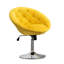 Fauteuil pivotant à 360 degrés en velours jaune-580207081