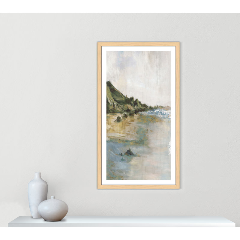 Impression «Tide’s Edge» par Casa Fine Arts, H 55 po x l 31 po x P 1,25 po, Naturel, Reproduction encadrée avec passe-partout