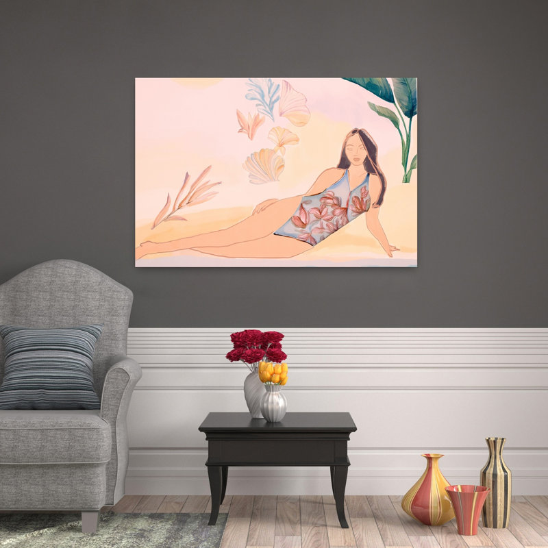 «Tropical Beach Dream Dreamy Serene Abstract Beach Ocean», reproduction d'art, H 32 po x l 48 po