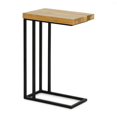Luka Oak Wood Side Table Large