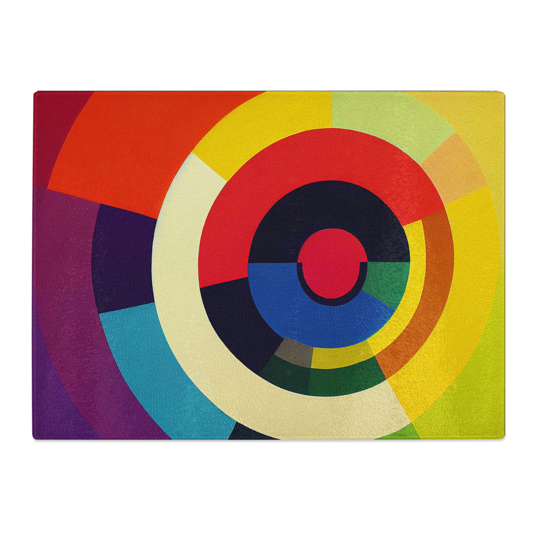 Creative Abstract Art  Glass Chopping Board