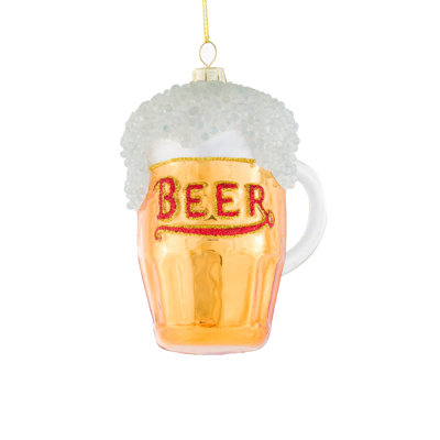 Ensemble de 3 tasses à bière suspendues en verre doré