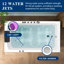71'' Whirlpool Freestanding Tub Acrylic Soaking Bathtub With Bath Pillow