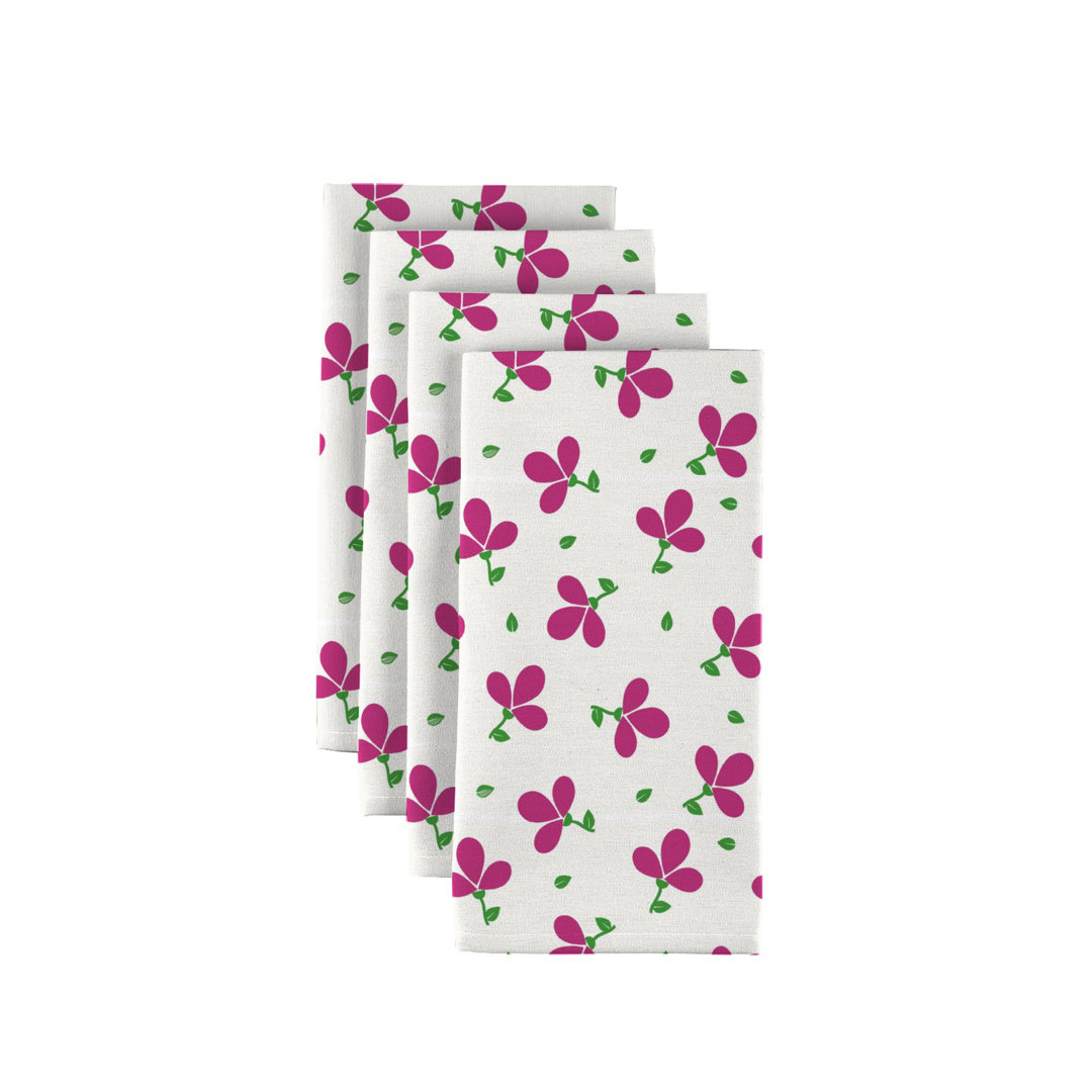 Polyester Floral Square Napkin (Set of 12) Fabric Textile Products, Inc. 