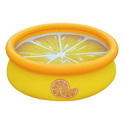 JLeisure 5' x 16.5" 3D Pineapple Inflatable Outdoor Kiddie Splash Swimming Pool