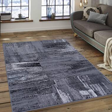 Keeler High-Quality Drop-Stitch Distressed Wavy Linear Yellow Area Rug Latitude Run Rug Size: Rectangle 5' x 6'11