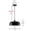 Luminaires suspendus en métal 1 lumière Domynique