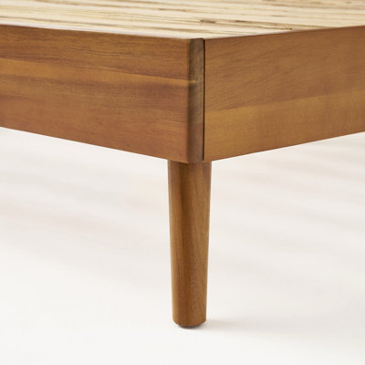 Lit plateforme en bois massif (lit simple XL)